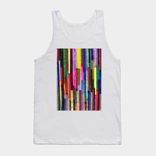 Abstract Multicolor Lines Art Tank Top